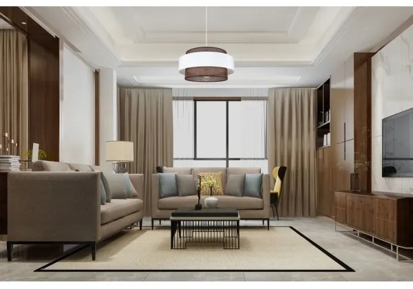 Lustră pe cablu CORSA 1xE27/60W/230V alb/maro