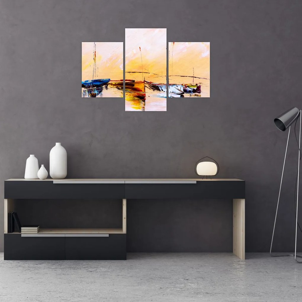Tablou - Pictură barcă (90x60 cm)