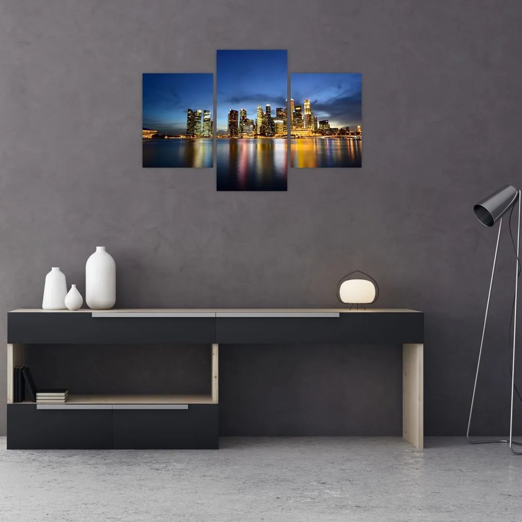 Tablou cu orașul nocturn (90x60 cm)