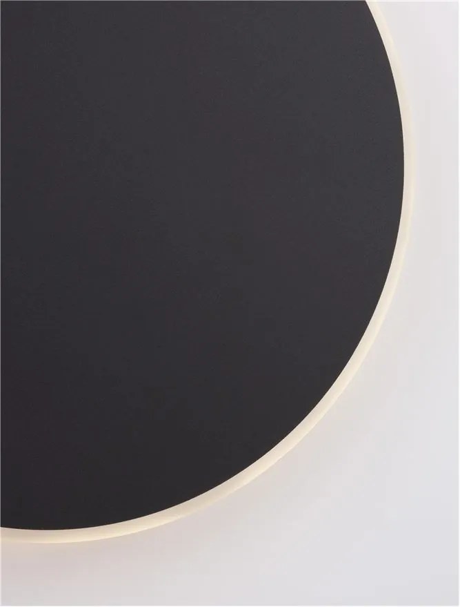 Aplica LED de perete design ambiental CYRCLE 30cm negru