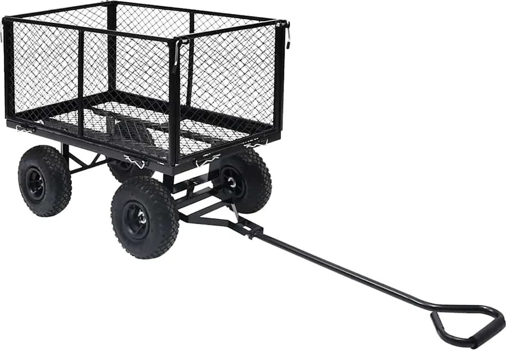 vidaXL Cărucior manual de grădină, negru, 350 kg