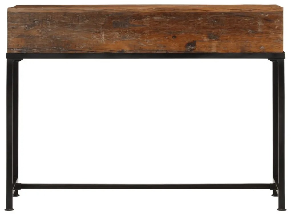 Masa consola, 110x30x80 cm, lemn masiv reciclat