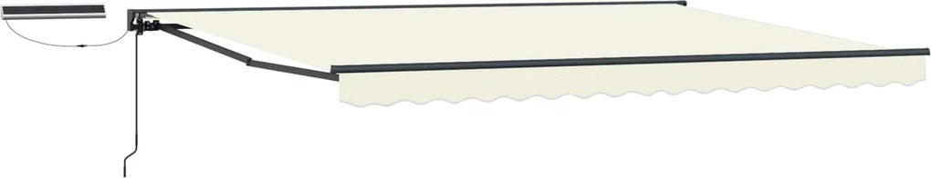 vidaXL Cort electric retractabil Crem 4 × 3,5 m