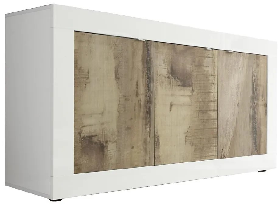 Comodă NERILA, alb/maro