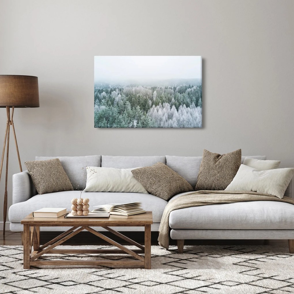 Tablou - Crestele munțillor înzăpezite (90x60 cm)