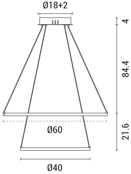 Lustră LED pe cablu LED/37W/230V 3000K negru