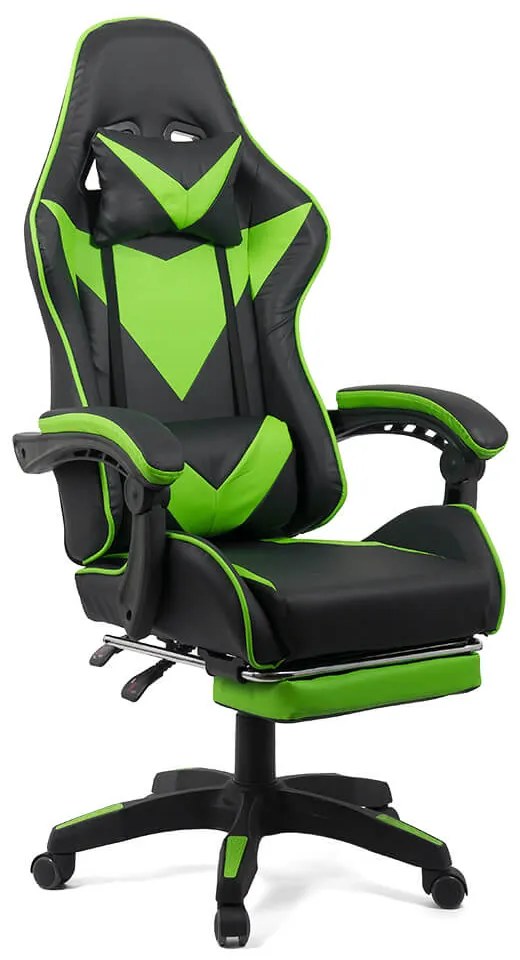 Scaun gaming OFF 299 verde cu negru