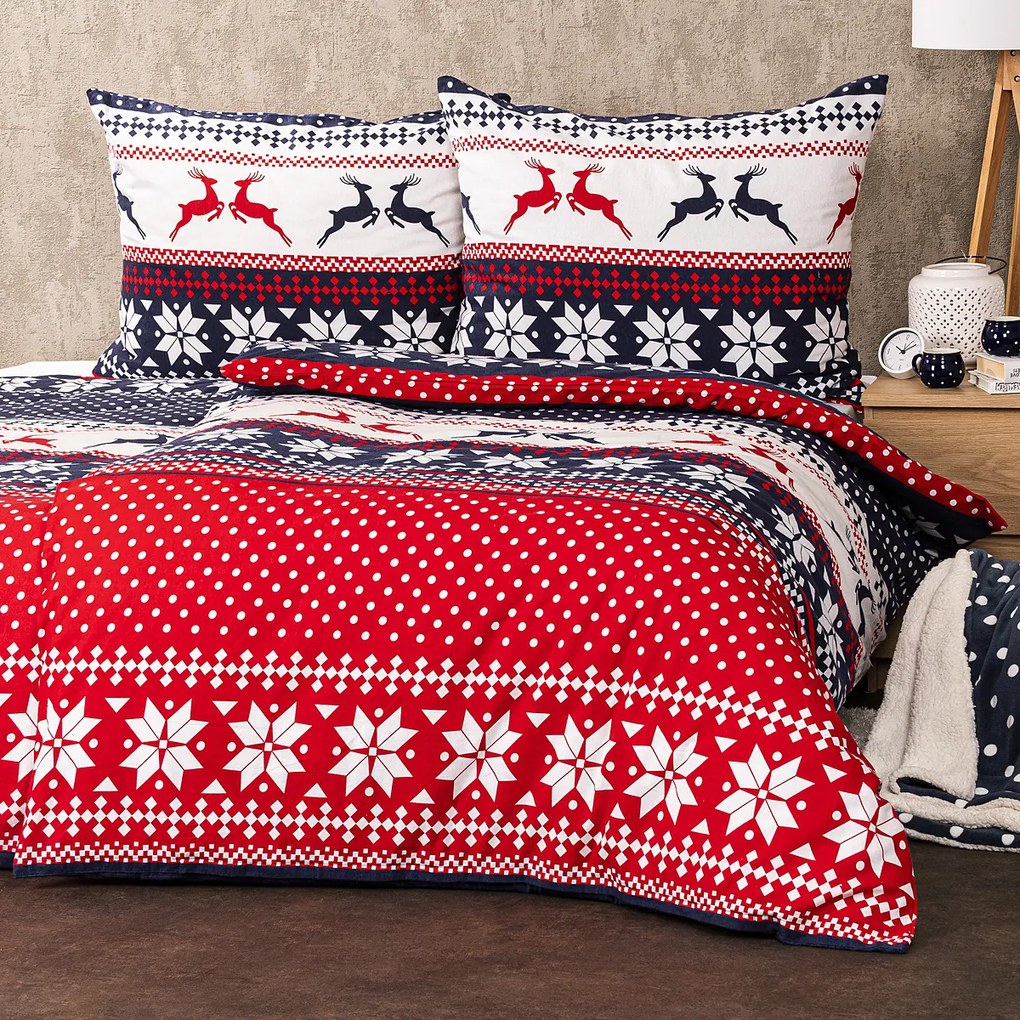 Lenjerie de pat din bumbac 4Home Blue nordic, 220 x 200 cm, 2 buc. 70 x 90 cm