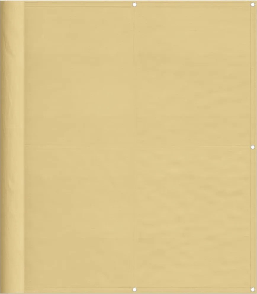 vidaXL Paravan de balcon, nisipiu, 120x300 cm, 100% poliester oxford