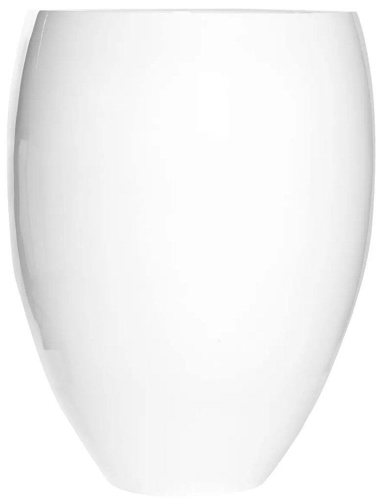 Jardiniera Bond, alb lucios, dimensiuni multiple - PotteryPots mărimea: M - v. 61.5 cm, ⌀ 48.5 cm