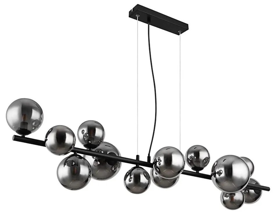Lustră LED pe cablu Globo 56133-13H RIHA 13xG9/3,5W/230V fumuriu/negru