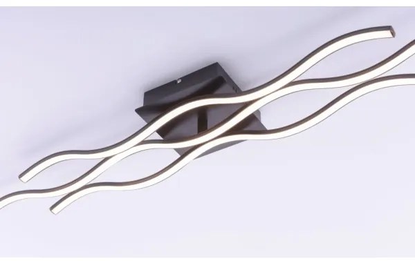 Lustră LED aplicată WAWE LED/28W/230V neagră Leuchten Direkt 15166-18