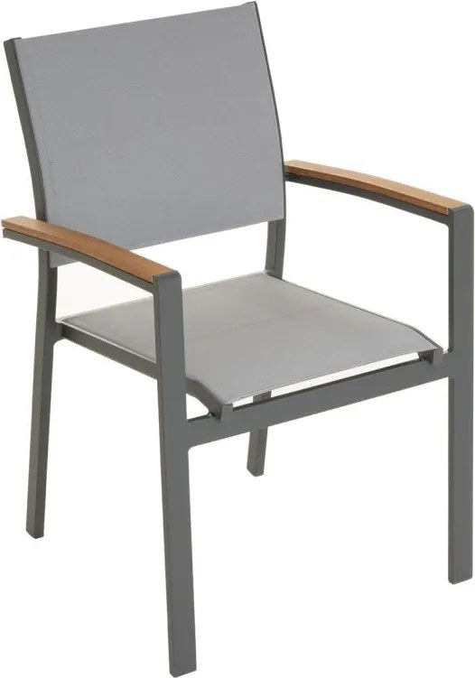 Scaun de grădină stivuibil, antracit, 86,5 x 57 x 57,5 cm