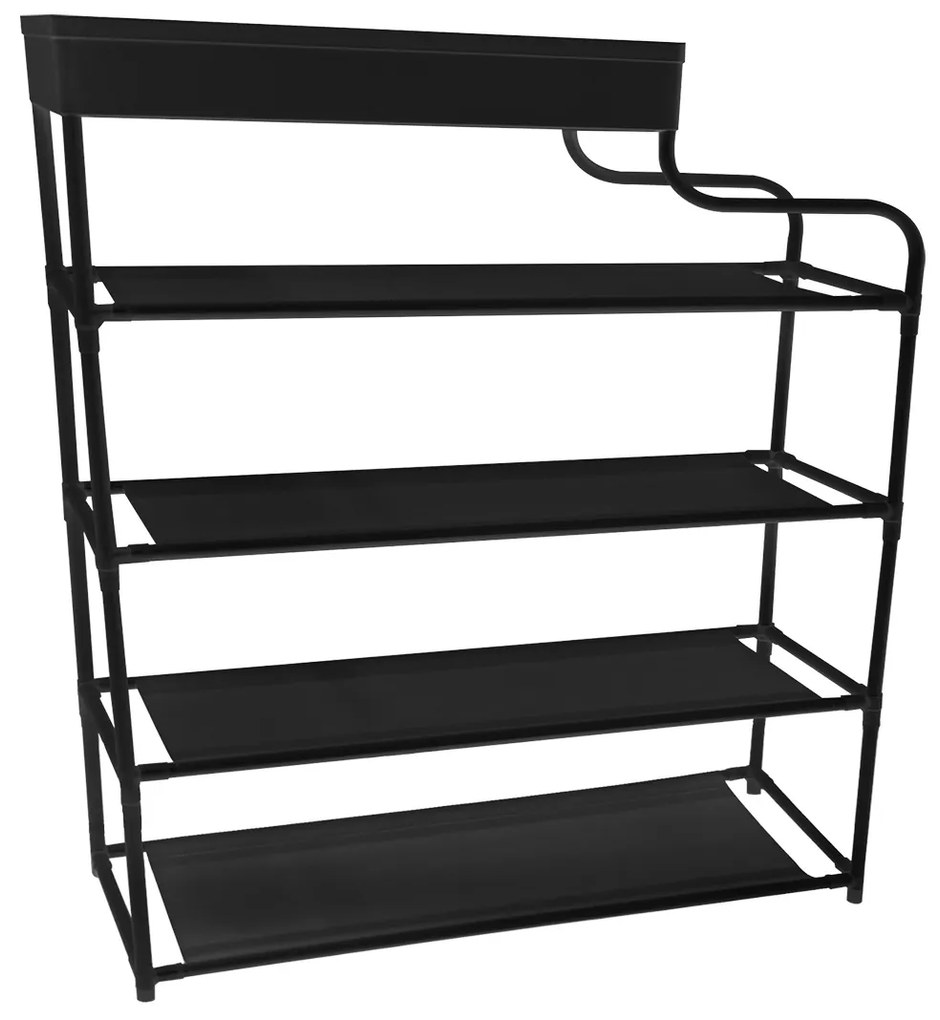 Pantofar, Naimeed D5549, raft incaltaminte, polita multifunctionala, 81 x 22 x 80 cm, negru