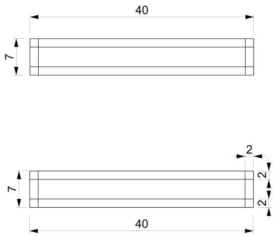Suport de perete pentru prosoape 7x40 cm alb
