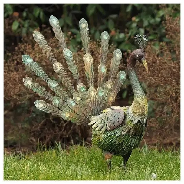 Figurina metal Peacock, 66x34x48 cm