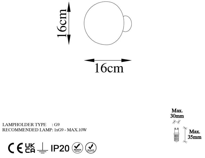 Aplică de perete bronz ø 16 cm Fungal – Opviq lights