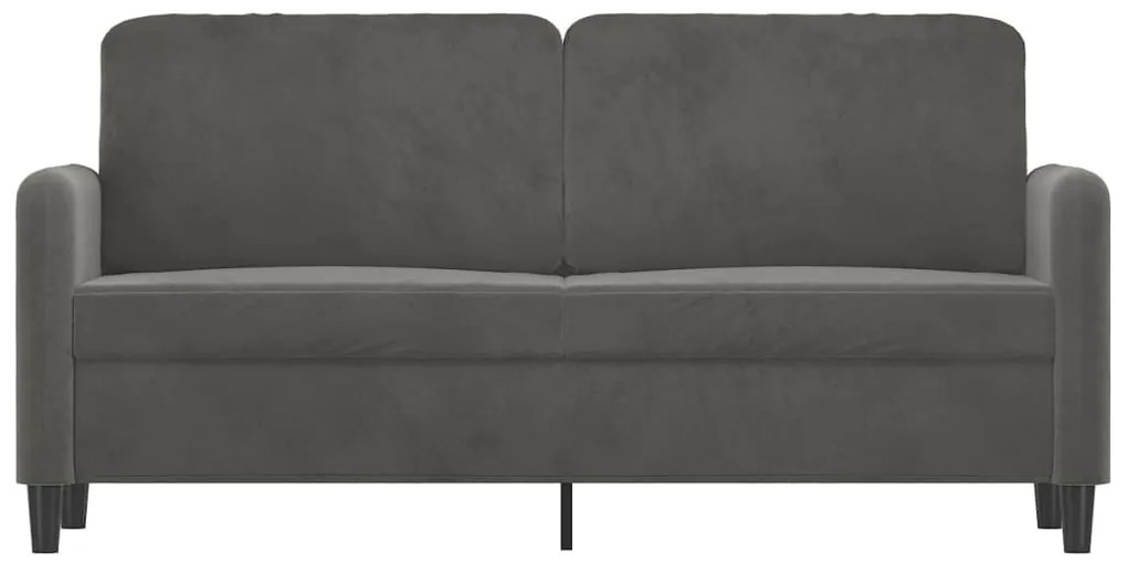 Canapea cu 2 locuri, gri inchis, 140 cm, catifea Morke gra, 158 x 77 x 80 cm