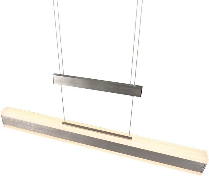 Lustră argintiu-mat LED cu abajur din metal Arcola – Trio