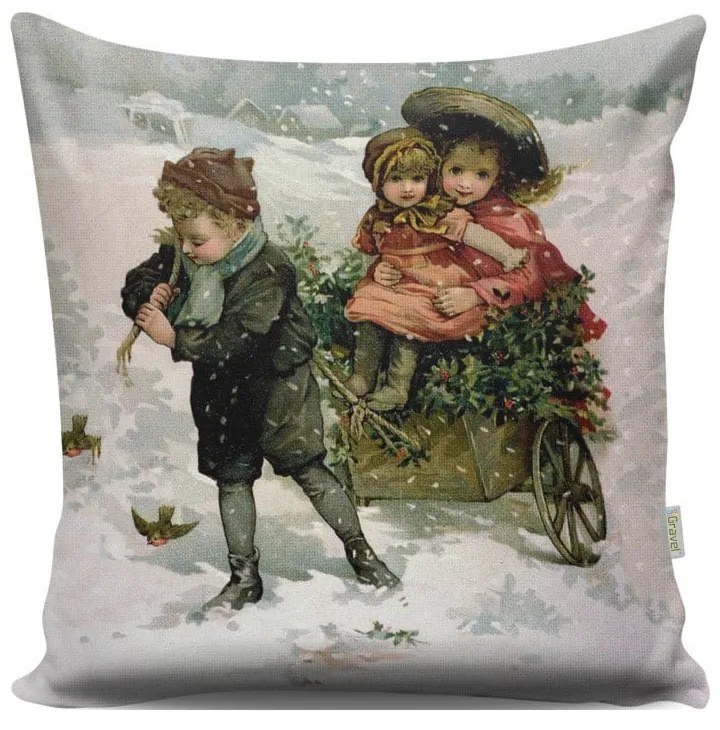 Pernă Let's Go For A Xmas Walk, 43 x 43 cm