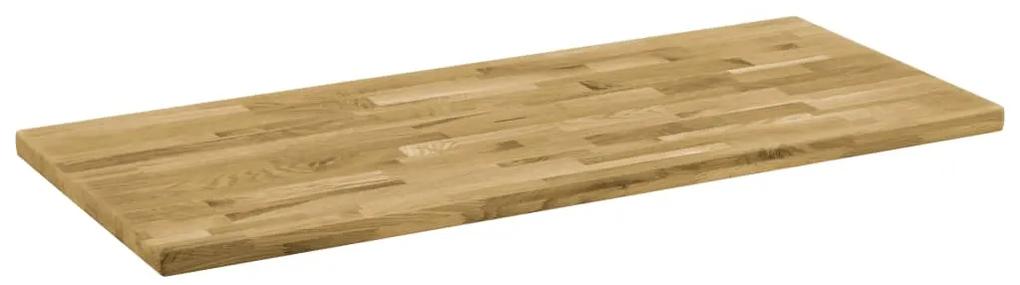 246001 vidaXL Blat masă, lemn masiv stejar, dreptunghiular, 44 mm, 120x60 cm