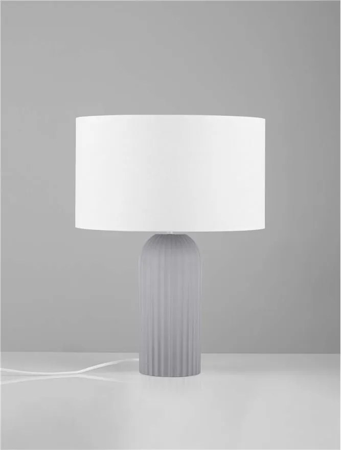 Veioza/Lampa de masa decorativa AMMOS alb/gri