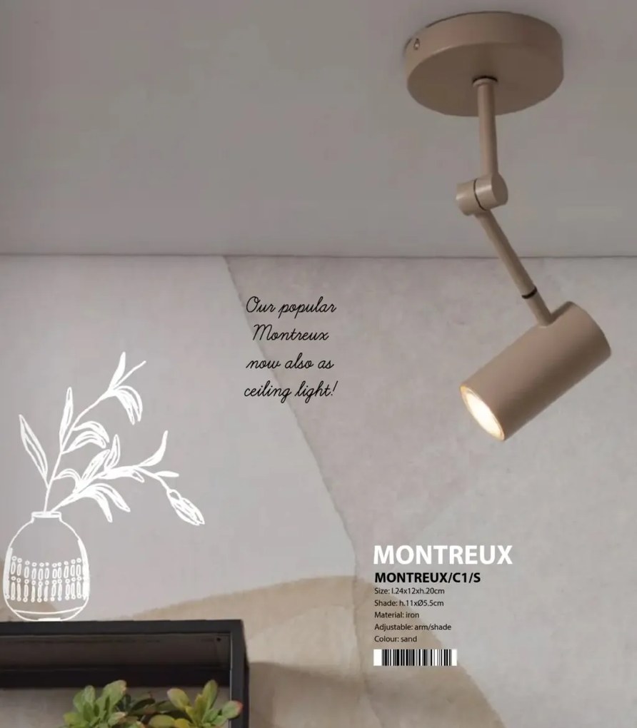 Plafoniera Spot cu brat reglabil Montreux sand