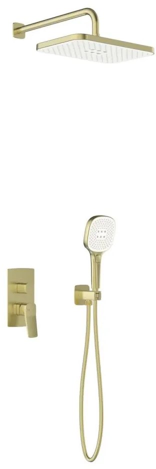 KFA Armatura MALAGA 4529-501-31 - Set de duș cu baterie încastrată, auriu periat