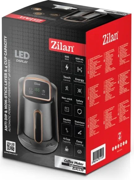 Aparat de cafea Zilan ZLN1139, Putere 600W, Capacitate 600ml, Afisaj LED, Invelis antiderapant