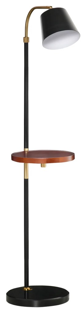 HOMCOM lampa de podea cu etajera, 43x29x160 cm, negru | AOSOM RO