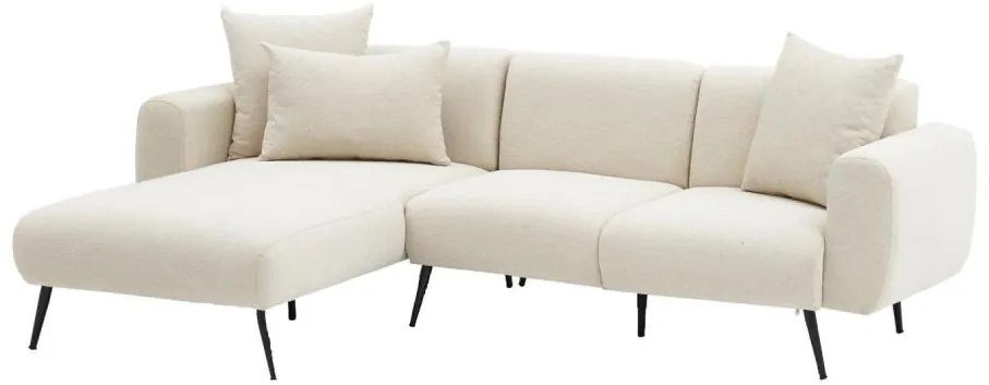 Colțar în formă de L PISA, crem, cu orientare pe stânga