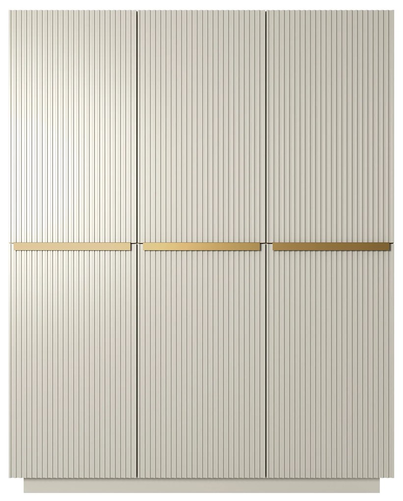 Dulap Nicole 150 cm - cașmir / mânere aurii
