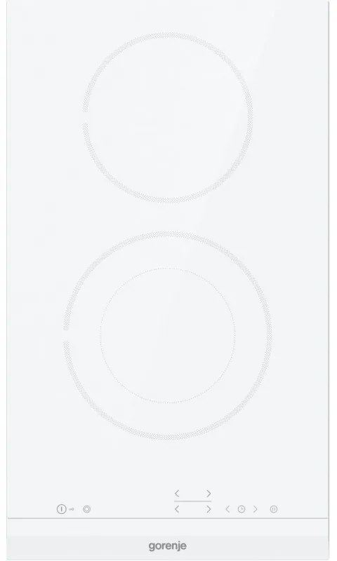 Plita vitroceramica incorporabila Gorenje ECT322WCSC, 2900W, 2 zone, 8 trepte, StopGo, StayWarm, Electrica, Alb