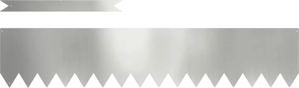 vidaXL Margine pentru gazon 50 pcs Argintiu 100 x 0.05 x 20 cm