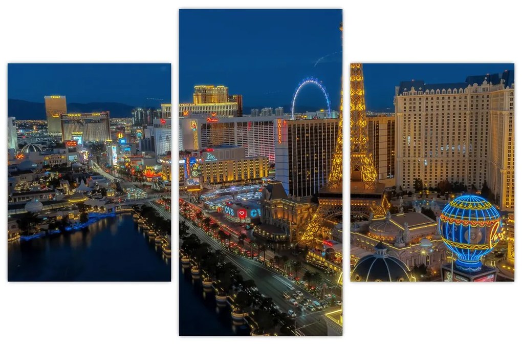Tablou cu Las Vegas nocturn (90x60 cm)