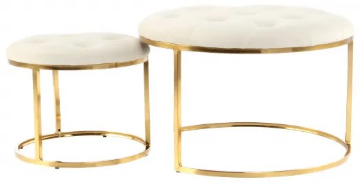 Set 2 tabureti tapitati Becky albi