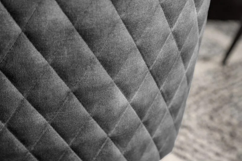 Set 2 scaune moderne pivotante Euphoria gri inchis