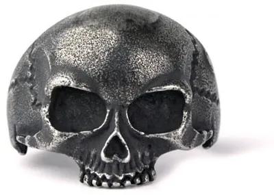 Inel otel inoxidabil Craniu Gun Metal