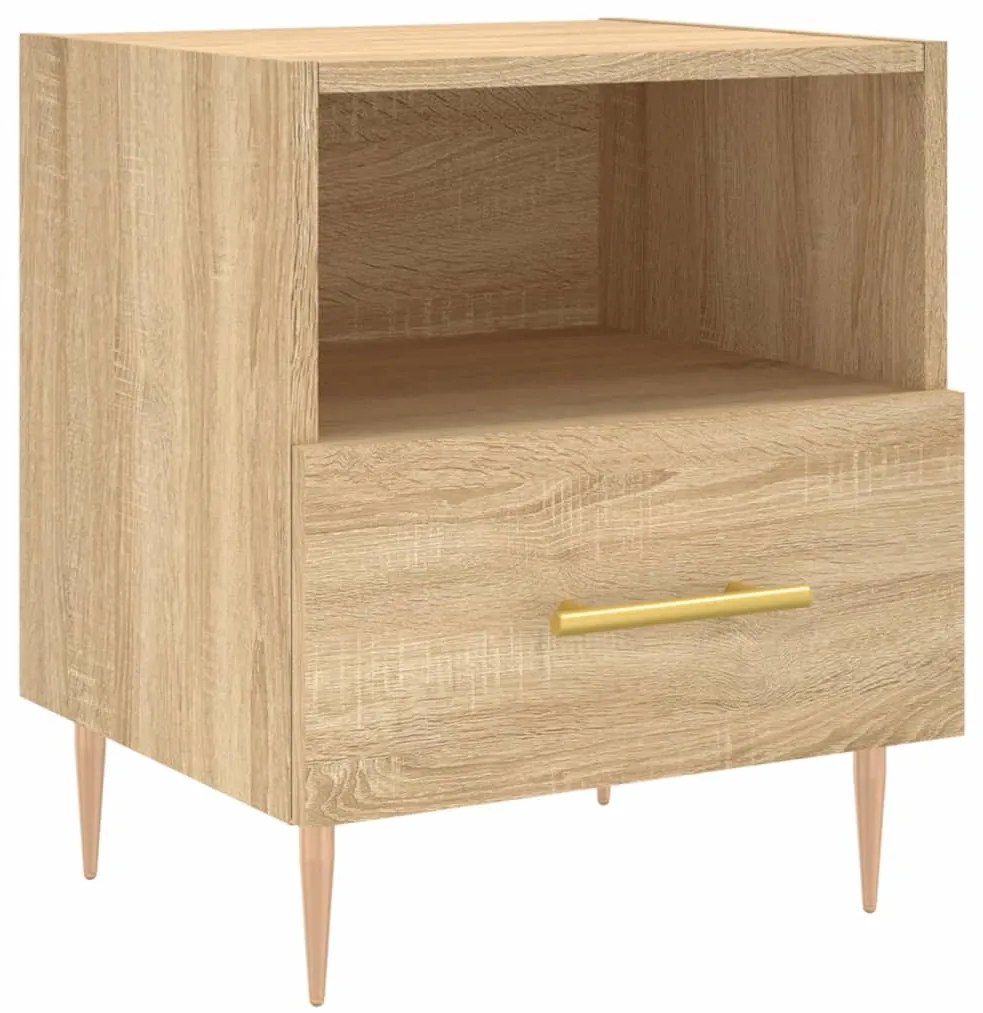 vidaXL Noptieră, stejar sonoma, 40x35x47,5 cm, lemn compozit