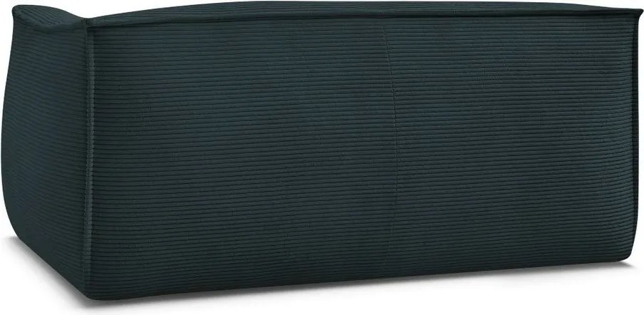 Canapea albastru-închis cu tapițerie din catifea reiată 170 cm Giorgia – Bobochic Paris