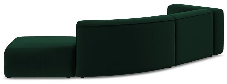 Șezlong verde închis cu tapițerie din catifea (cu colț pe partea dreaptă) Ekahi – Makamii