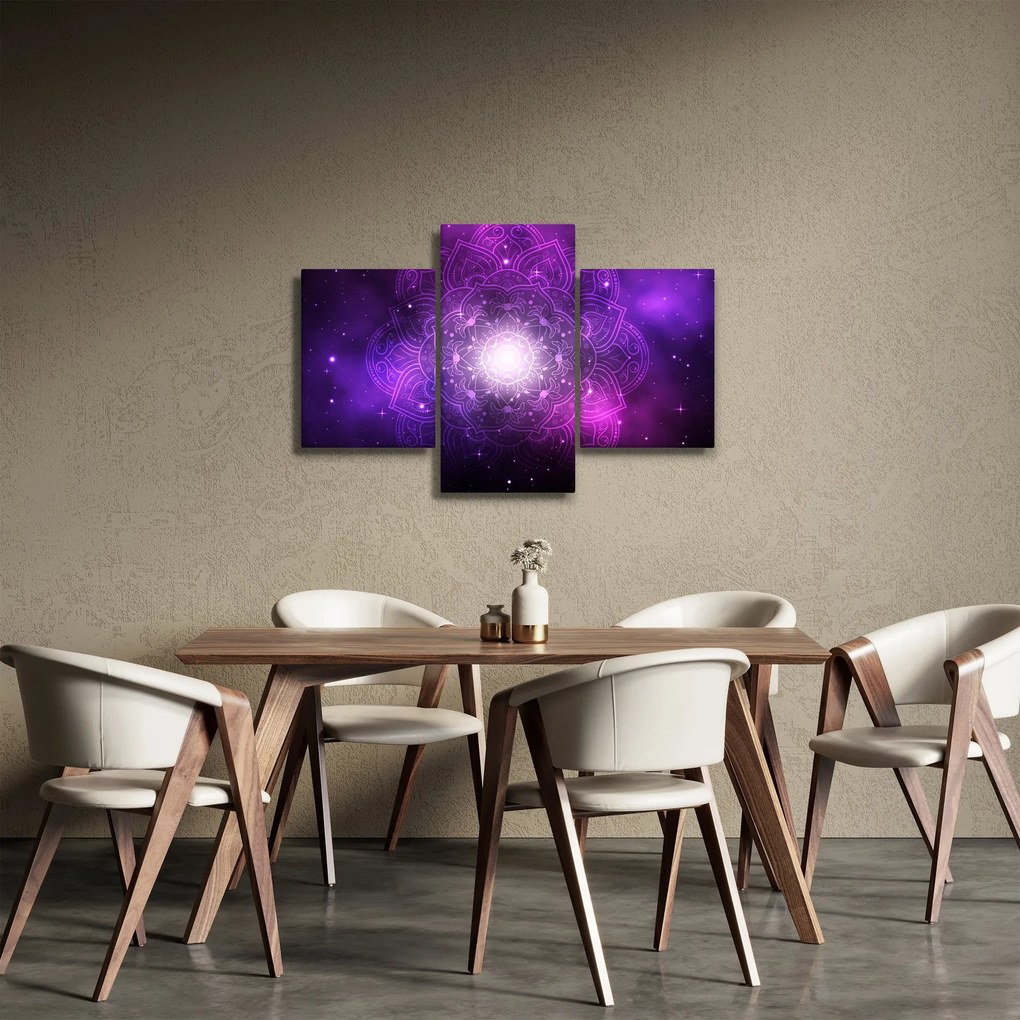 Tablou abstracției violete (90x60 cm)