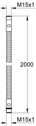 GROHE 28146000 - Furtun metalic pentru duș 2000 mm M15 × M15 crom lucios
