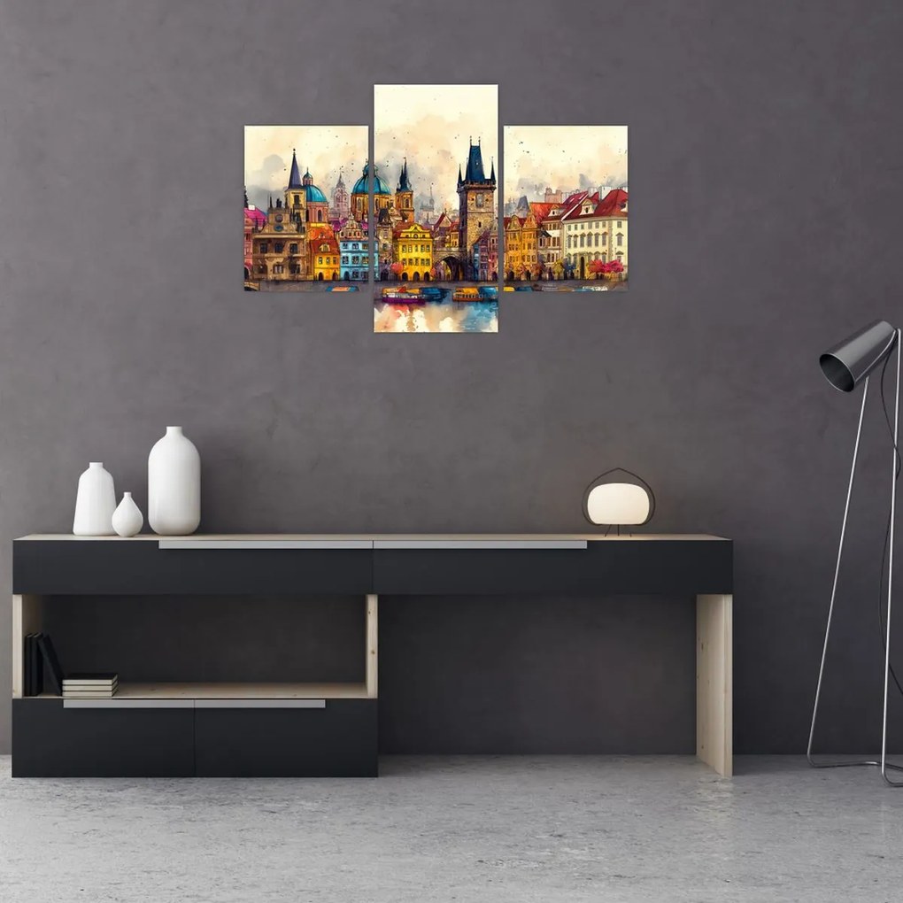 Tablou - Toamna în orașul pictat (90x60 cm)