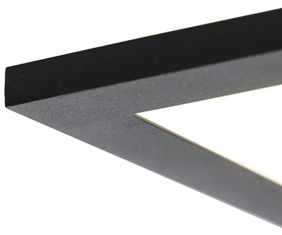 Plafoniera moderna neagra cu LED inclus 80 cm - Liv