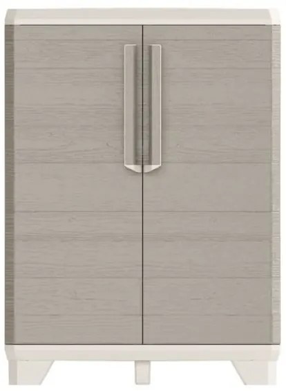 Dulap din plastic WOOD GRAIN LOW , 97 x 68 x 39 cm