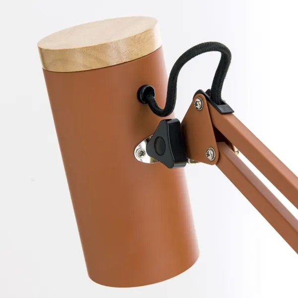 Orion GILI - Lampă de birou cu clemă, 1xE27/40W/230V, culoare cărămizie