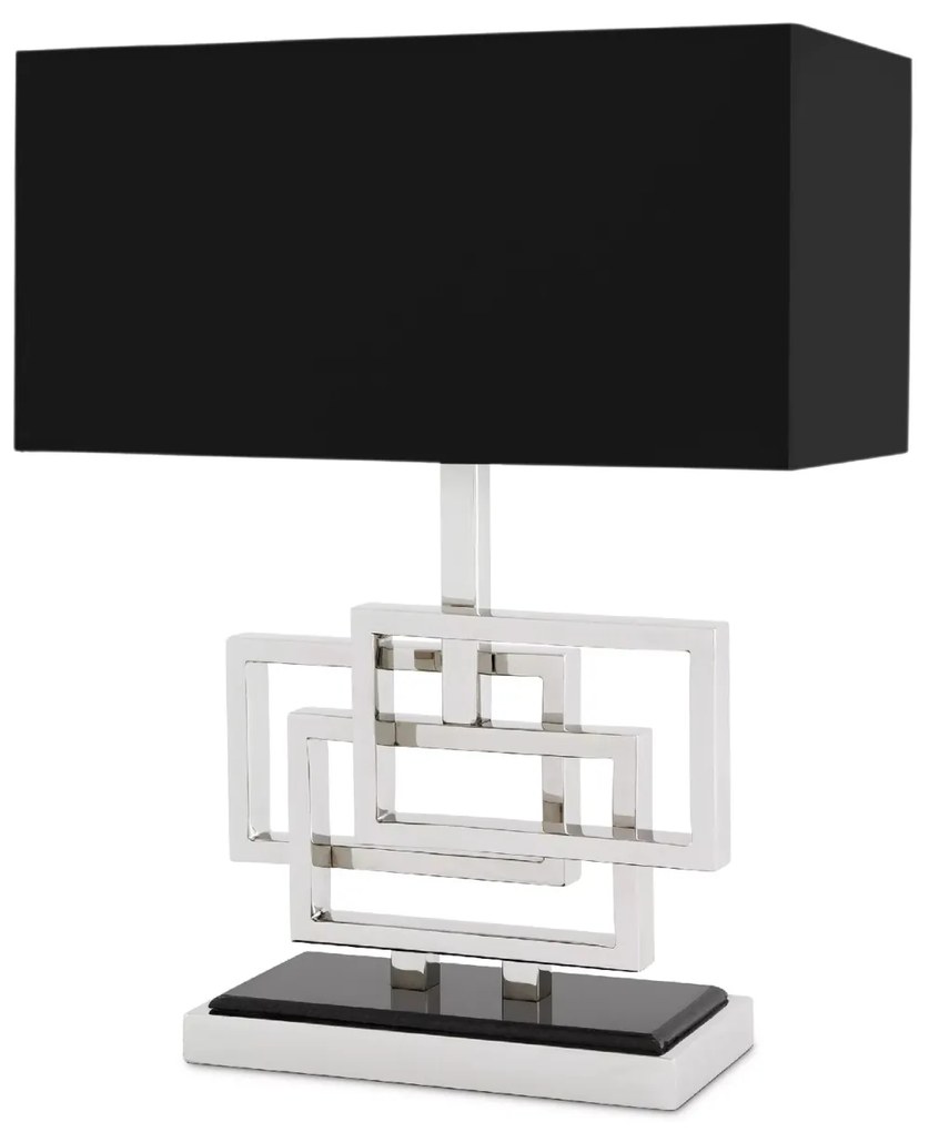 Veioza, lampa de masa eleganta, clasica, finisaj nickel, Windolf 109625 HZ