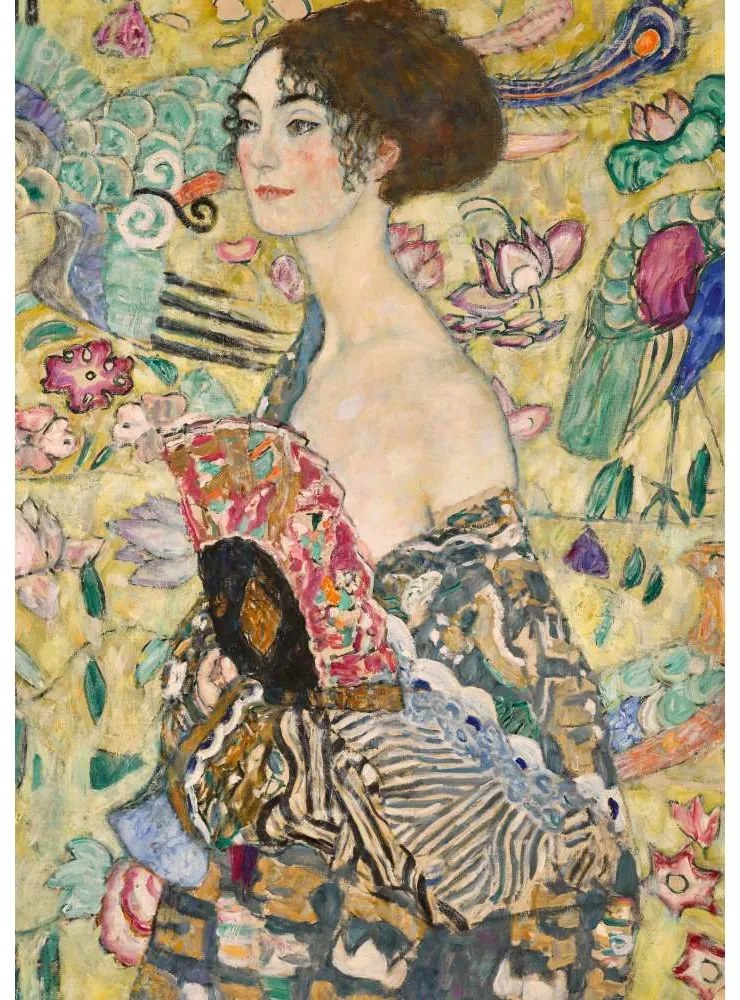 RAVENSBURGER - PUZZLE KLIMT DOAMNA CU EVANTAI 1000 PIESE - RAVENSBURGER (RVSPA01132)