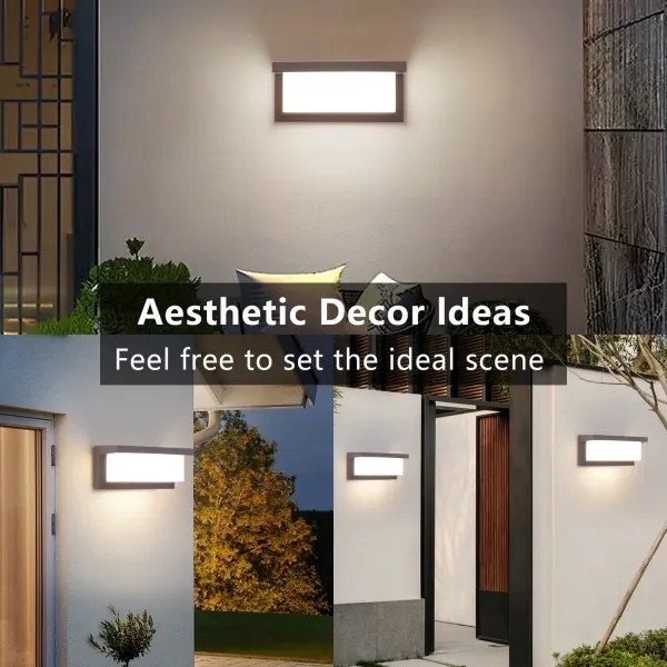 Brilagi - Aplică de exterior LED RGBW BRICKY 1xE27/9W/230V maro IP54